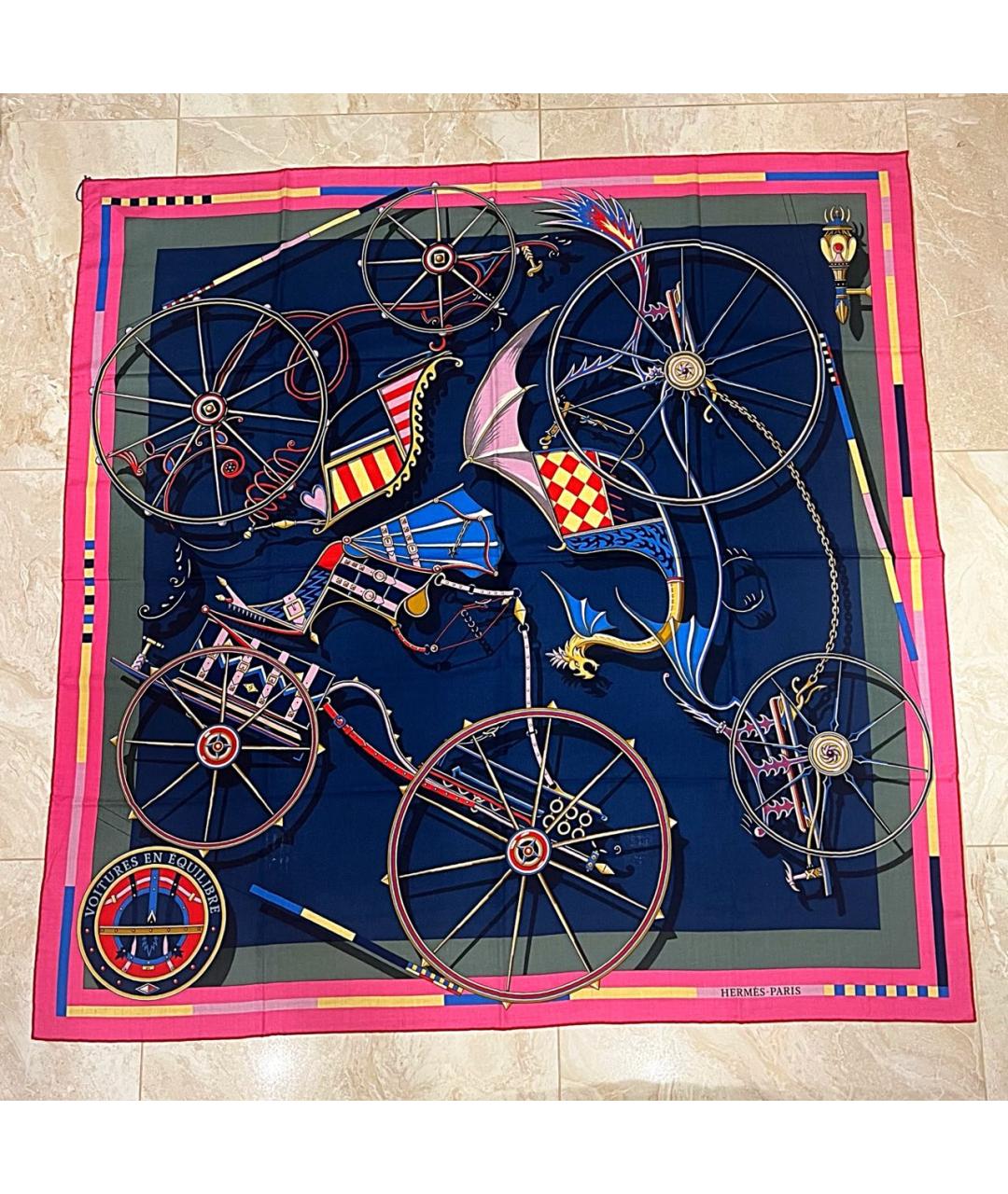 HERMES Мульти кашемировый платок, фото 6