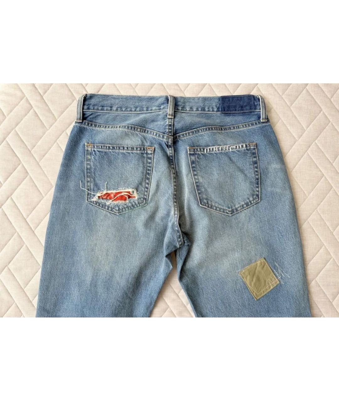 POLO RALPH LAUREN Голубые хлопковые джинсы слим, фото 7