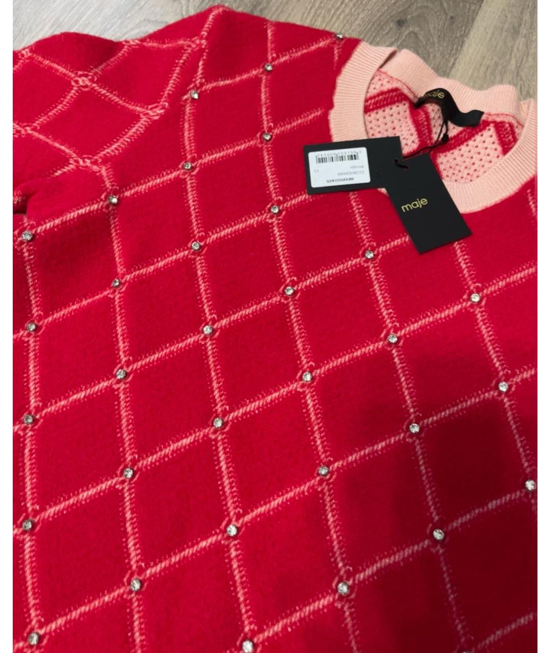 MAJE Красный вискозный костюм с юбками, фото 4