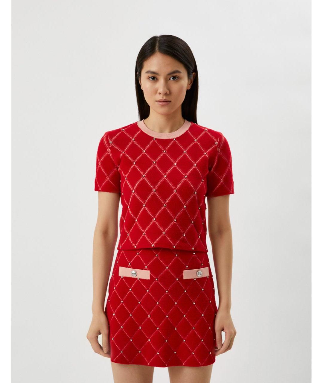 MAJE Красный вискозный костюм с юбками, фото 6