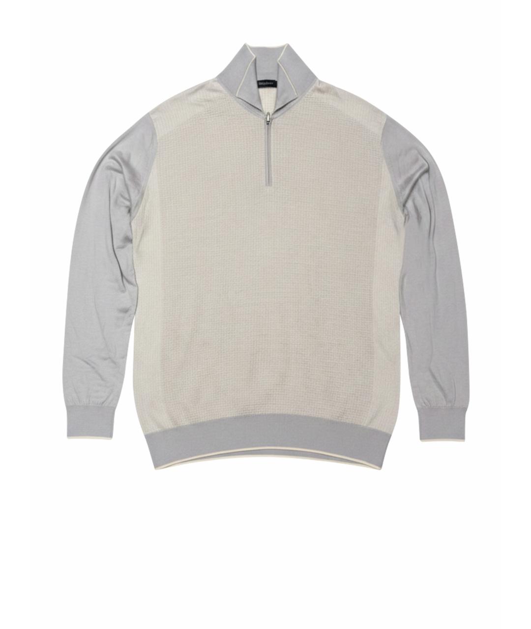 STEFANO RICCI Серый кашемировый джемпер / свитер, фото 1