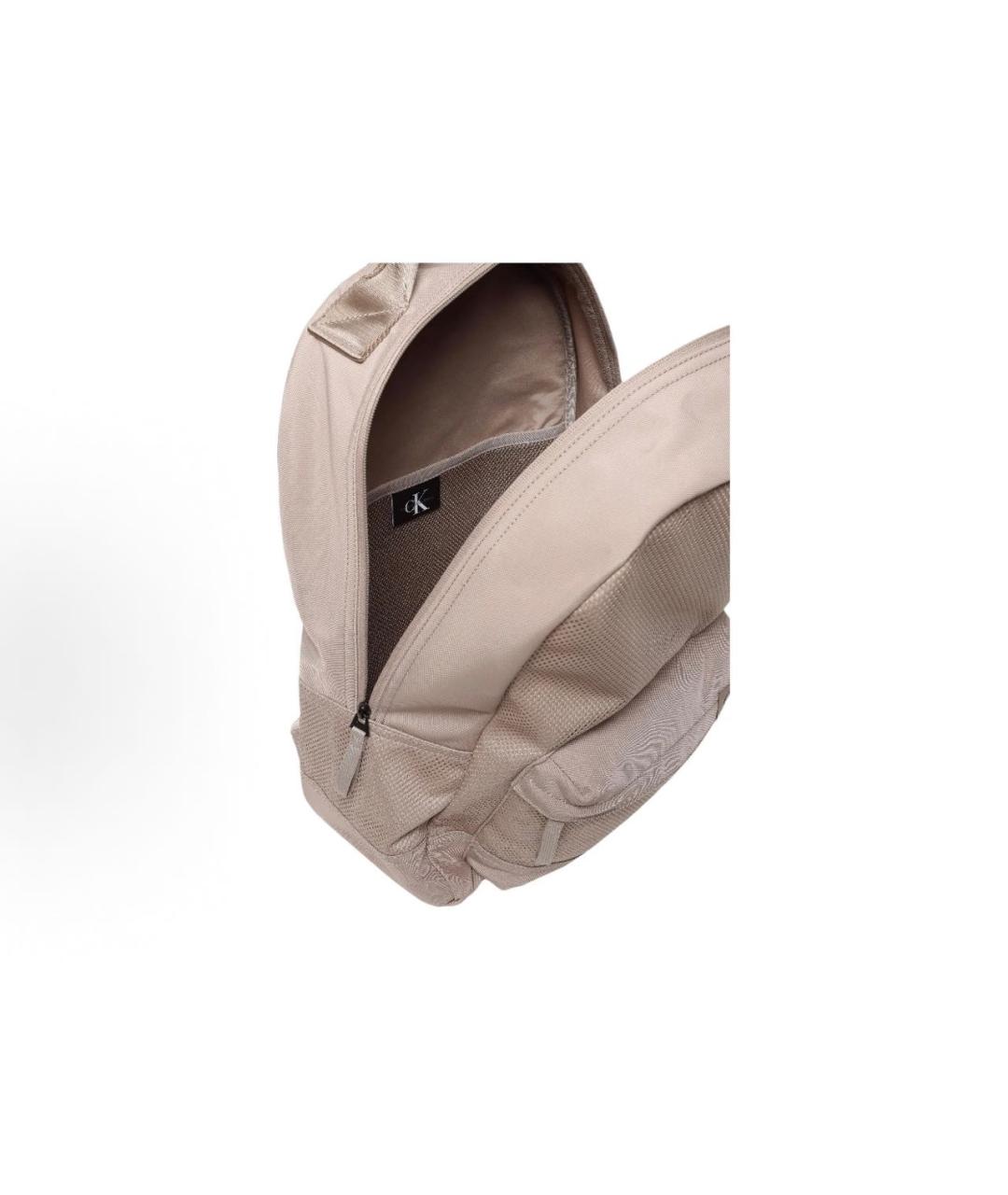 CALVIN KLEIN Бежевый тканевый рюкзак, фото 3