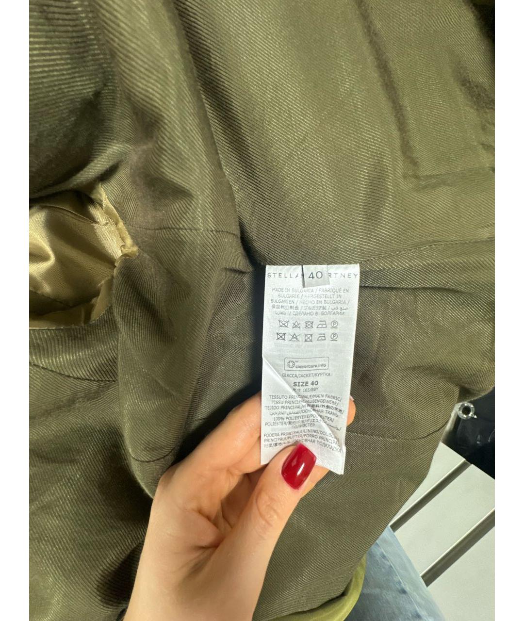 STELLA MCCARTNEY Хаки вискозный жакет/пиджак, фото 6