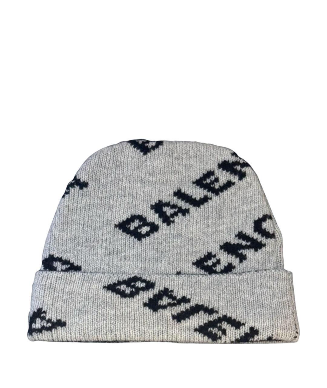 BALENCIAGA Серая шерстяная шапка, фото 1