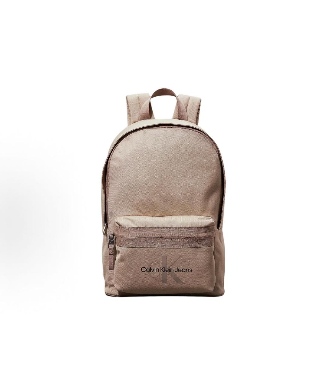 CALVIN KLEIN Бежевый тканевый рюкзак, фото 5