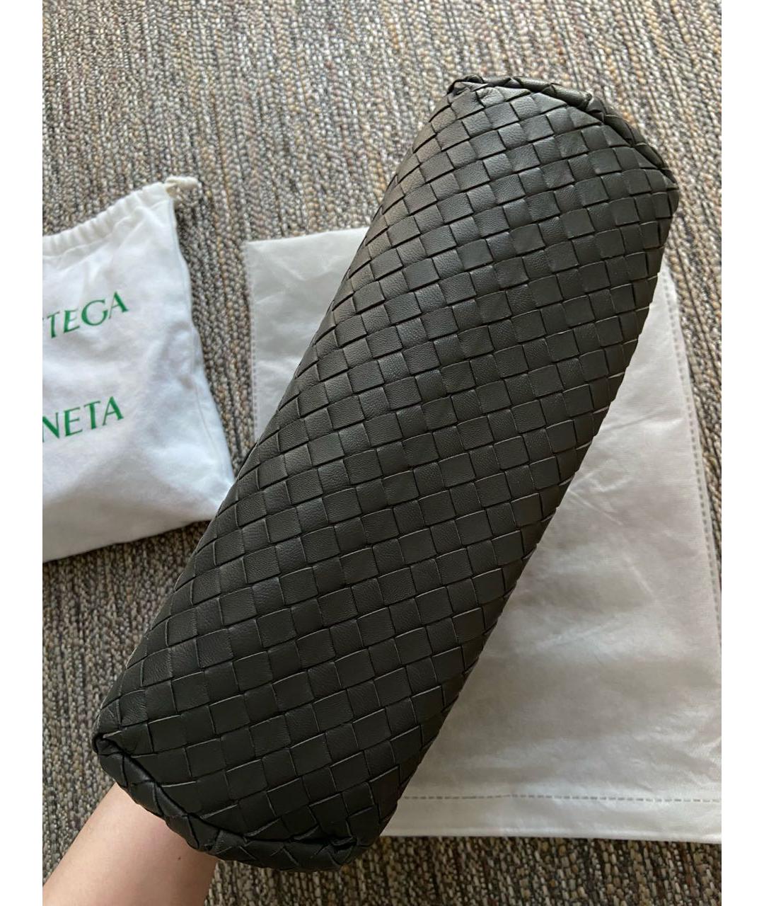 BOTTEGA VENETA Серая кожаная сумка с короткими ручками, фото 7