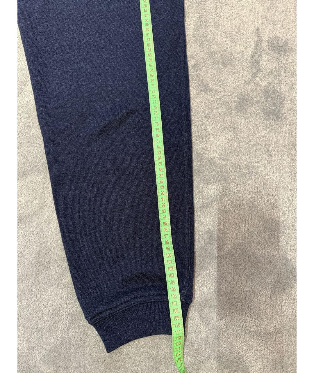 BRUNELLO CUCINELLI Темно-синие кашемировые повседневные брюки, фото 6