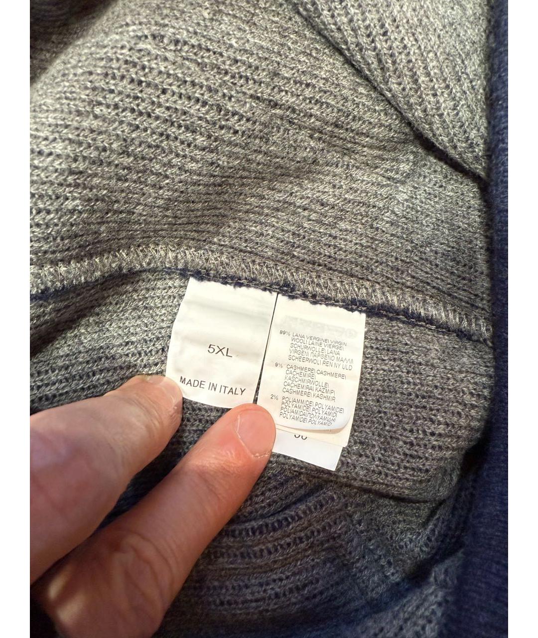 BRUNELLO CUCINELLI Темно-синие кашемировые повседневные брюки, фото 8