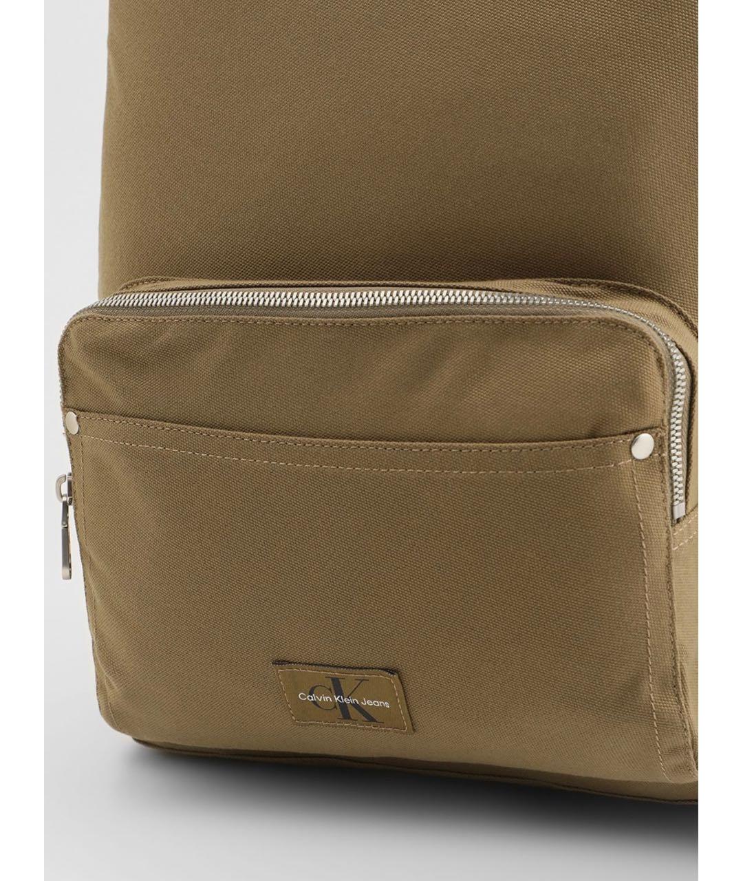 CALVIN KLEIN Бежевый тканевый рюкзак, фото 3