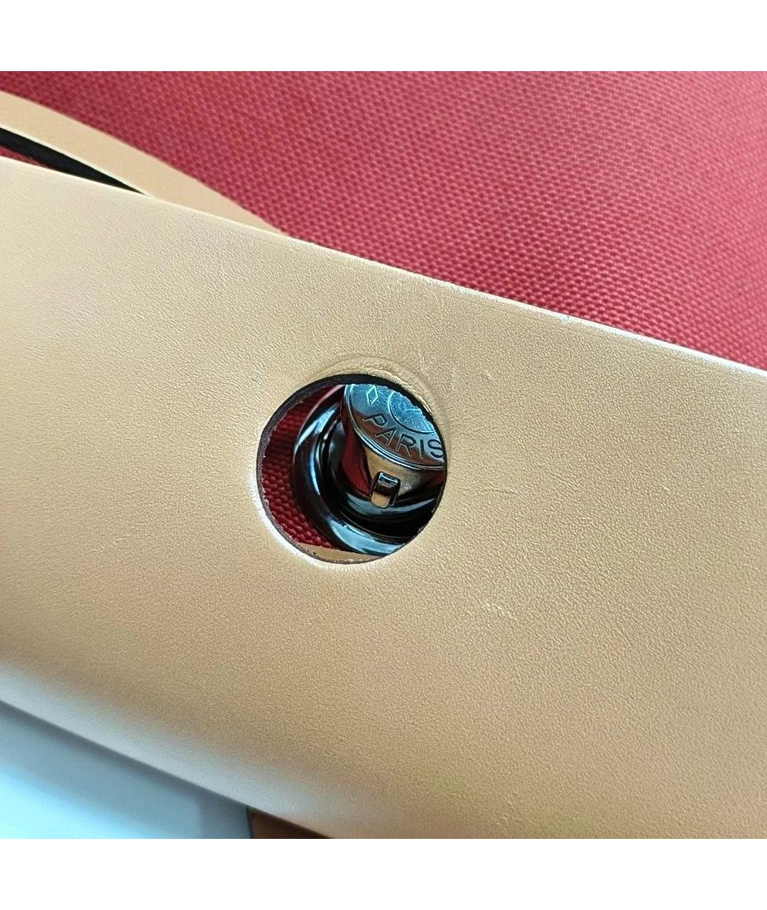 HERMES Красная кожаная сумка с короткими ручками, фото 7