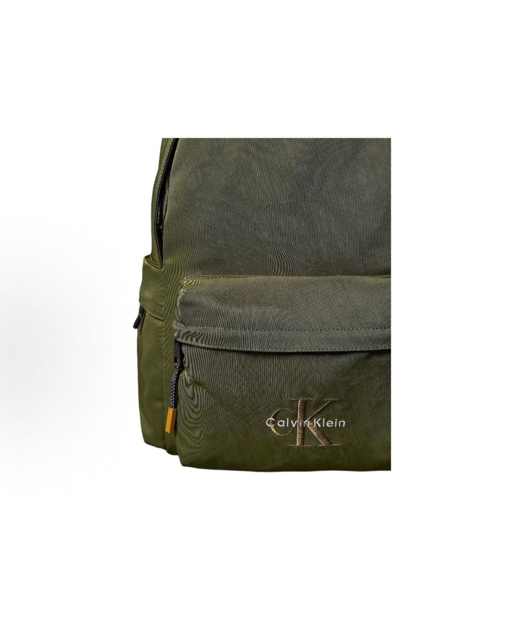 CALVIN KLEIN Зеленый тканевый рюкзак, фото 5