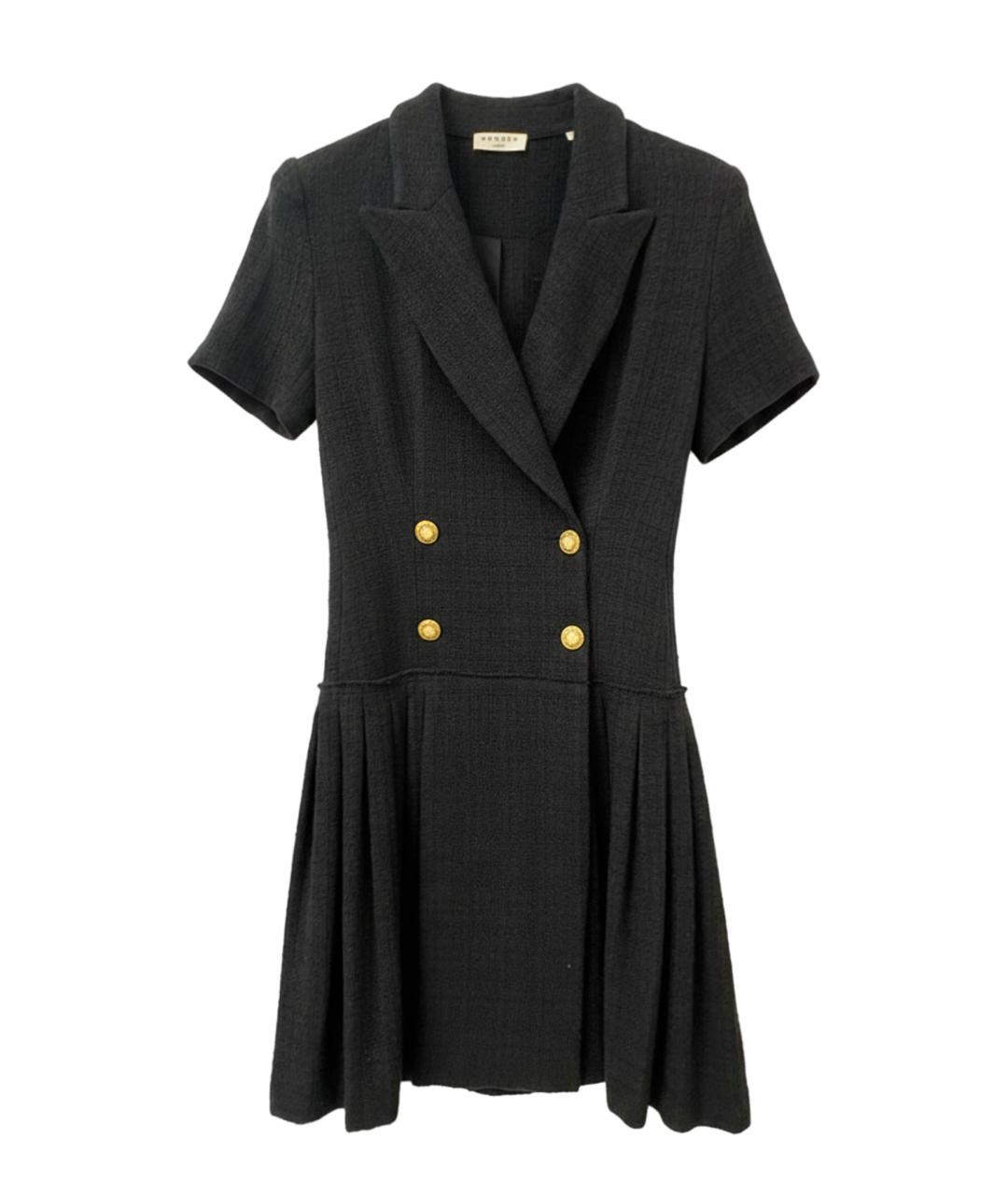 SANDRO Черное твидовое платье, фото 1