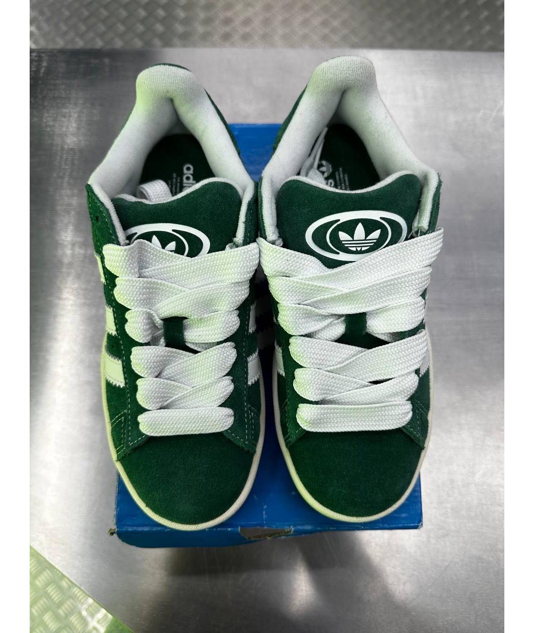 ADIDAS Зеленые замшевые кроссовки, фото 2