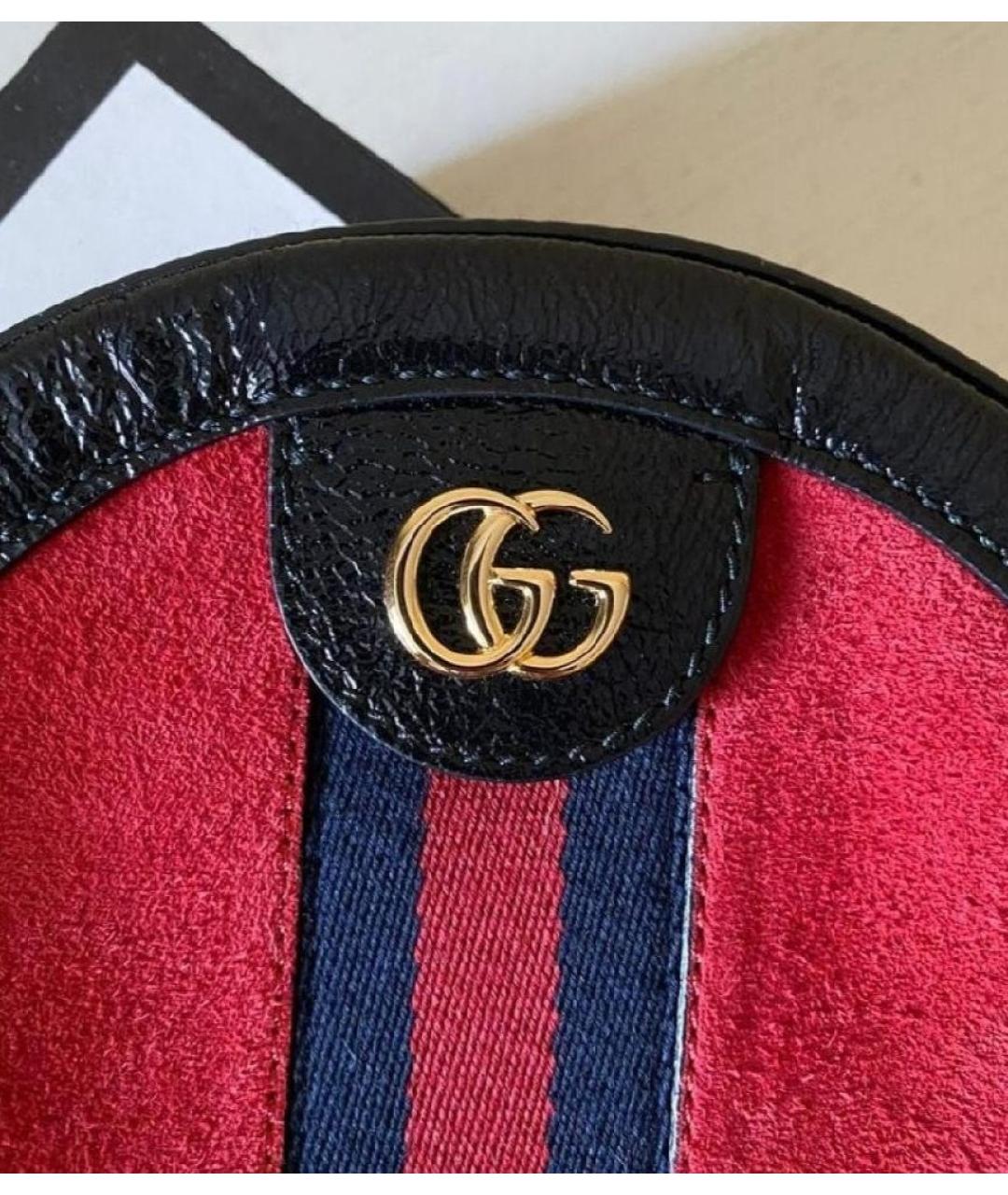GUCCI Красная замшевая сумка через плечо, фото 3