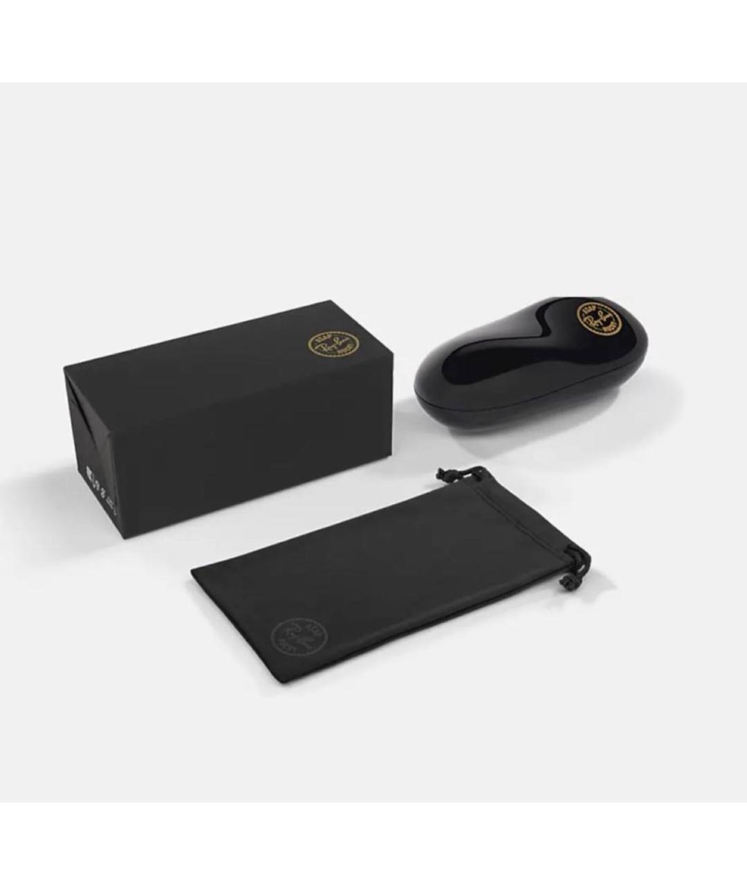 RAY BAN Черные пластиковые солнцезащитные очки, фото 5