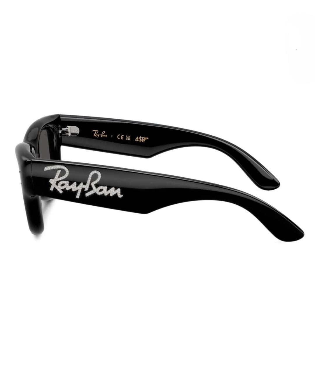 RAY BAN Черные пластиковые солнцезащитные очки, фото 2