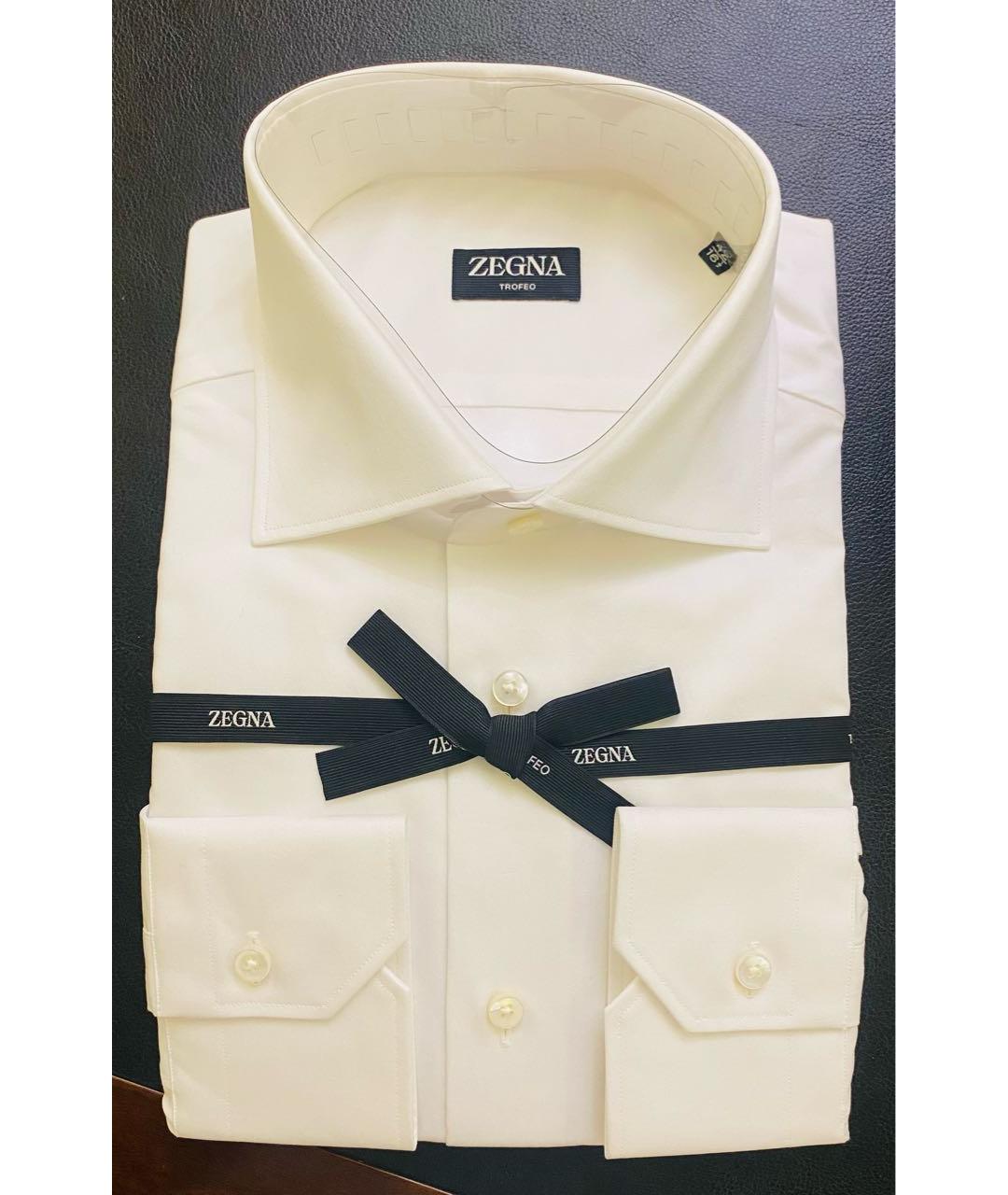 ZEGNA Белая хлопковая классическая рубашка, фото 6