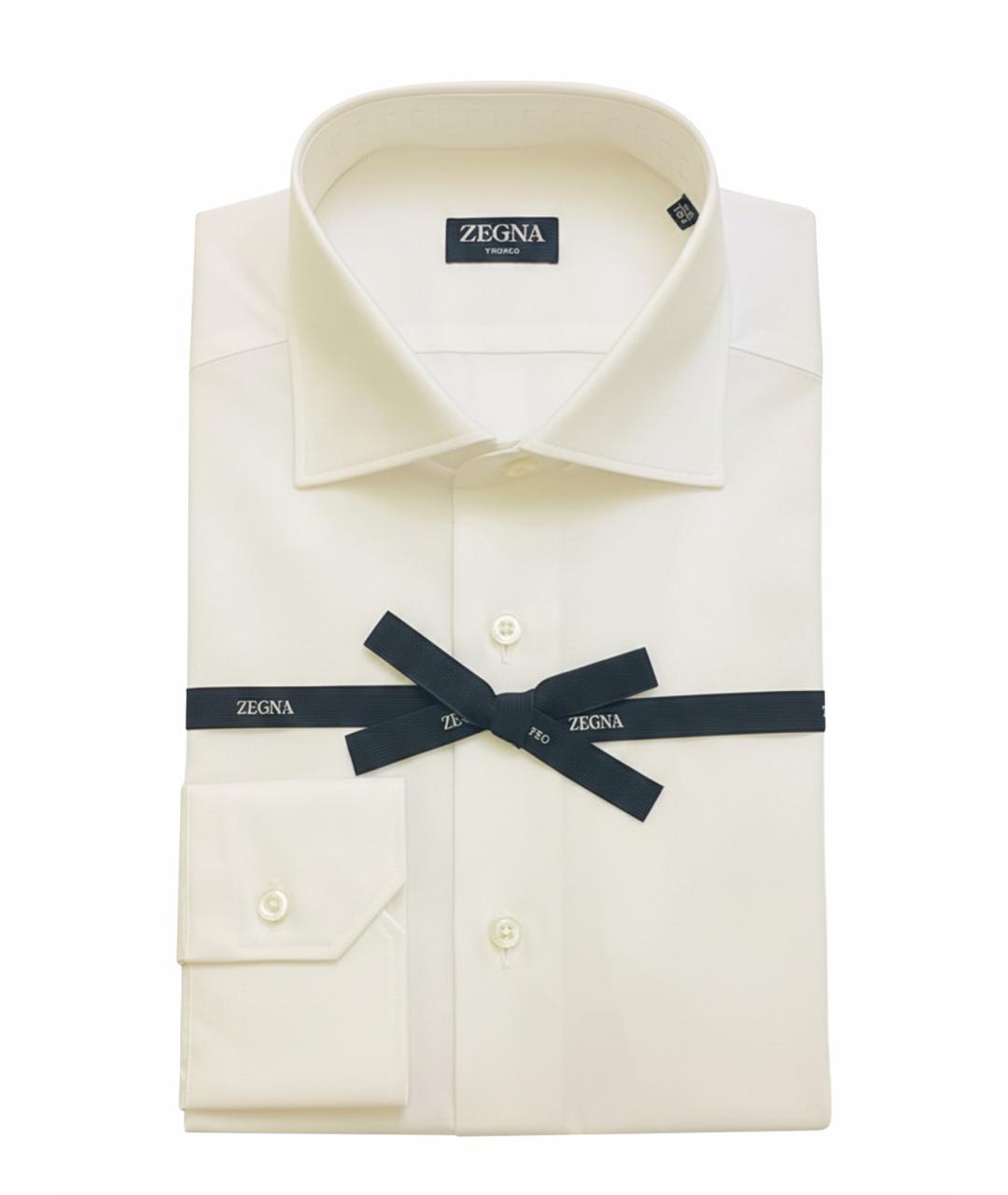 ZEGNA Белая хлопковая классическая рубашка, фото 1