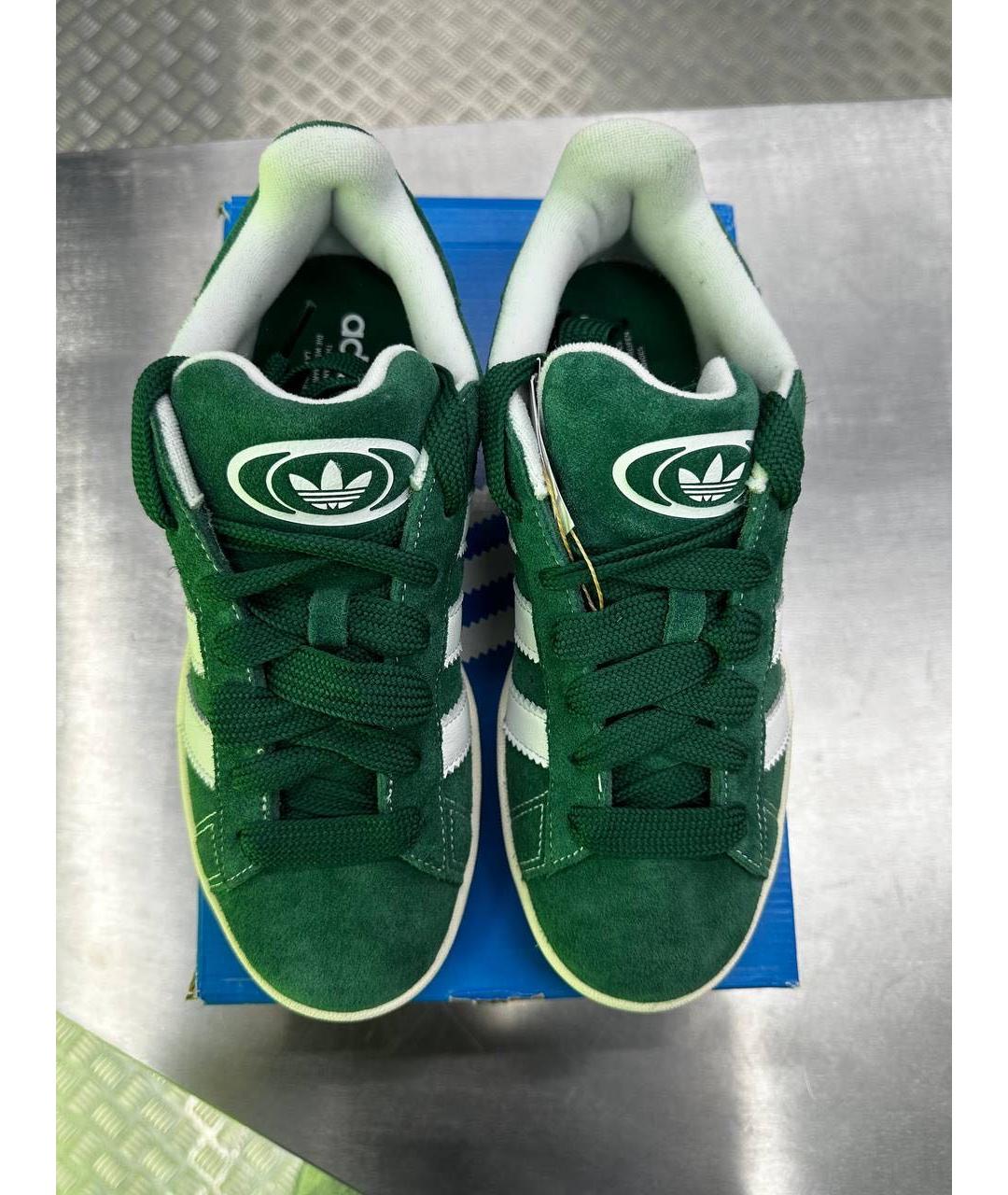 ADIDAS Зеленые замшевые кроссовки, фото 2