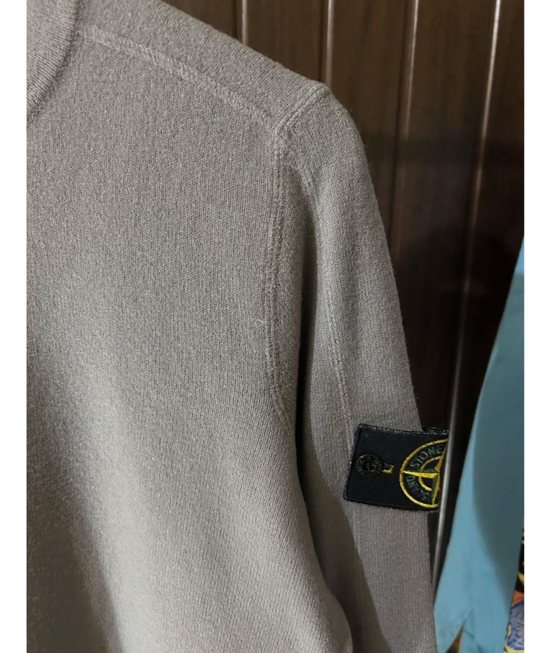 STONE ISLAND Серый хлопковый джемпер / свитер, фото 4