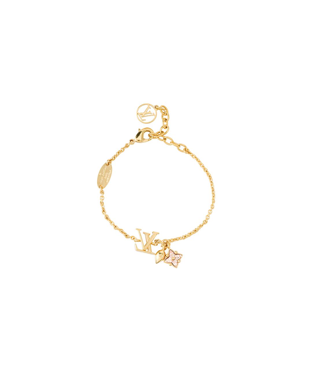 LOUIS VUITTON Золотой металлический браслет, фото 6