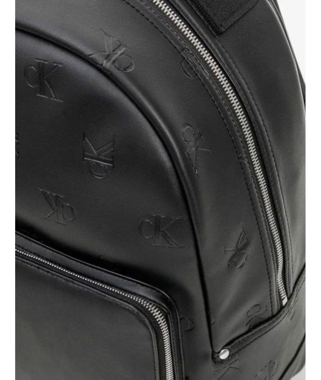 CALVIN KLEIN Черный рюкзак из искусственной кожи, фото 4