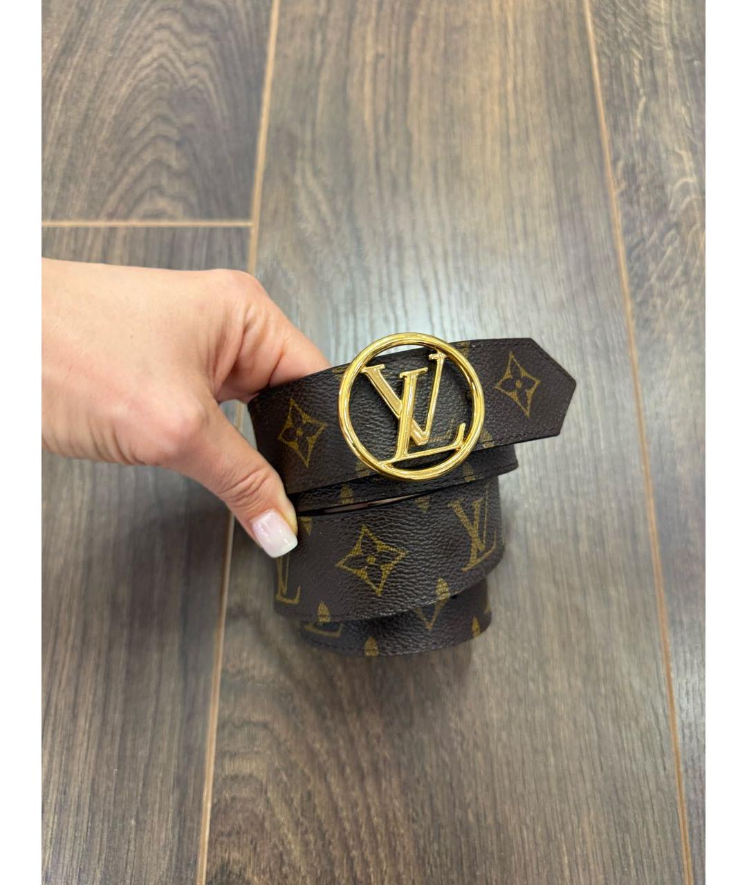 LOUIS VUITTON Коричневый ремень, фото 4