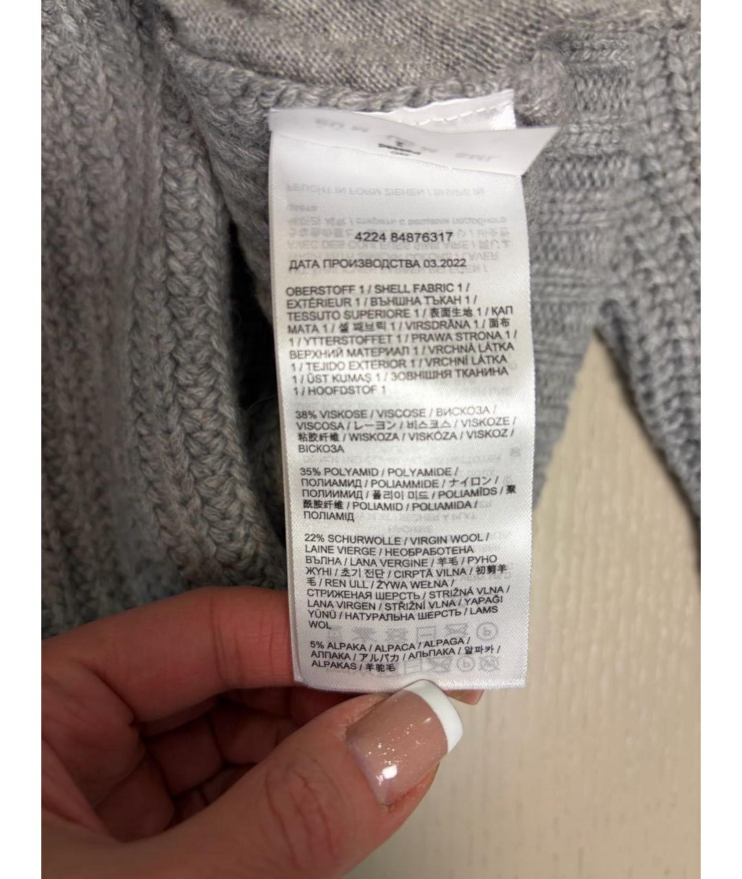 BOGNER Серый шерстяной джемпер / свитер, фото 5