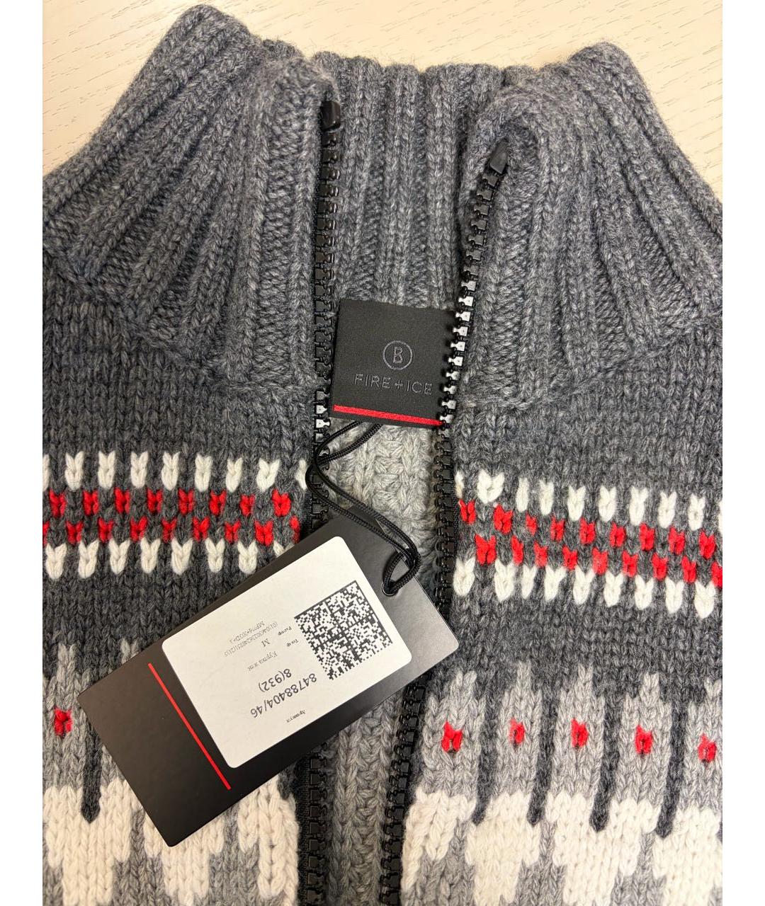 BOGNER Серый шерстяной джемпер / свитер, фото 3