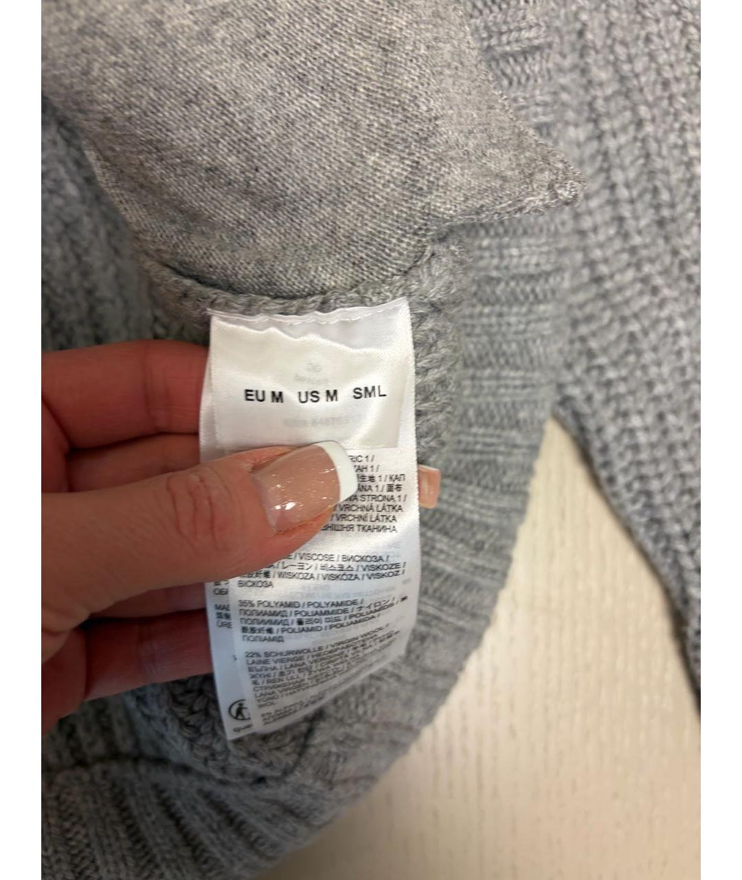 BOGNER Серый шерстяной джемпер / свитер, фото 4