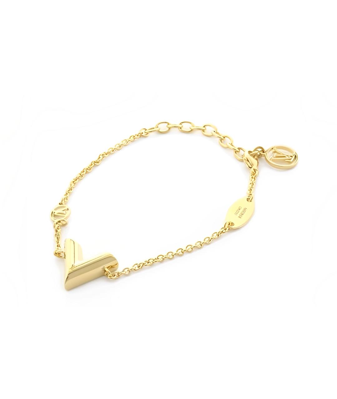 LOUIS VUITTON Золотой металлический браслет, фото 2