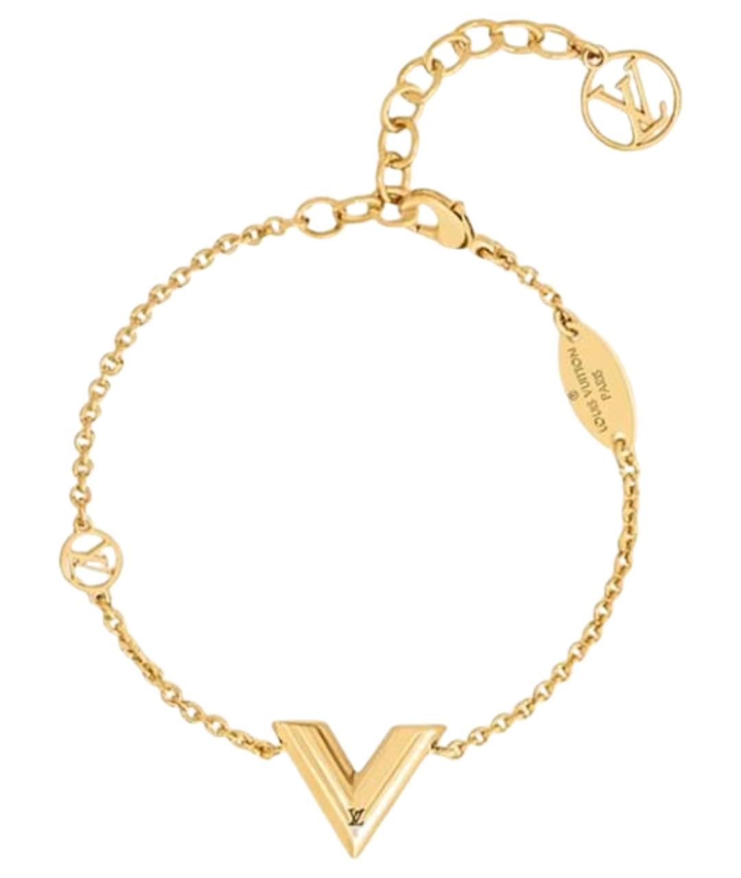 LOUIS VUITTON Золотой металлический браслет, фото 1