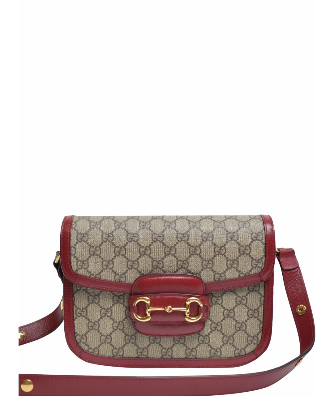 GUCCI Коричневая кожаная сумка через плечо, фото 1