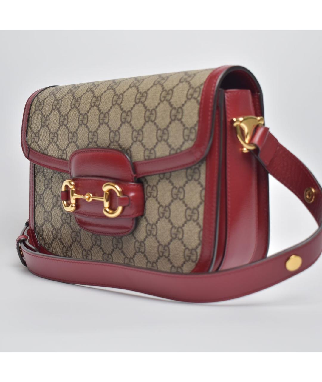 GUCCI Коричневая кожаная сумка через плечо, фото 2