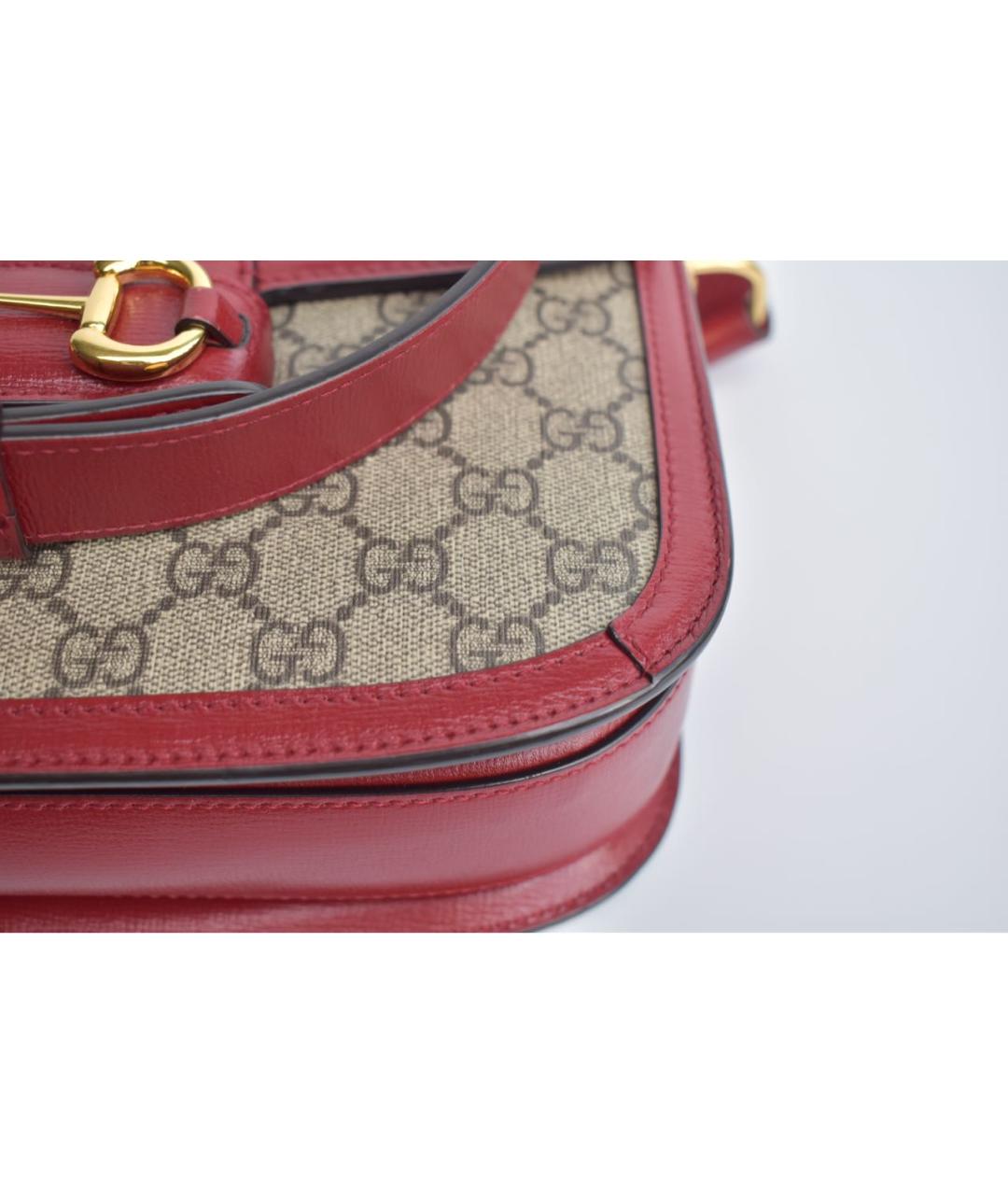 GUCCI Коричневая кожаная сумка через плечо, фото 7