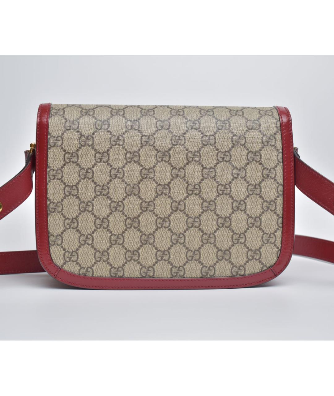 GUCCI Коричневая кожаная сумка через плечо, фото 3