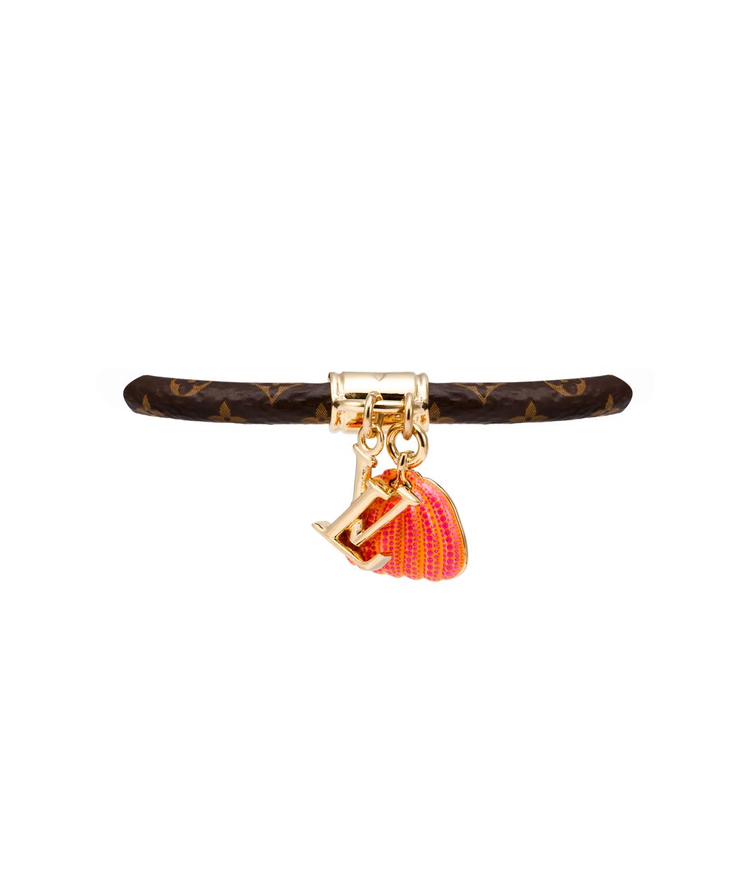 LOUIS VUITTON Коричневый металлический браслет, фото 2