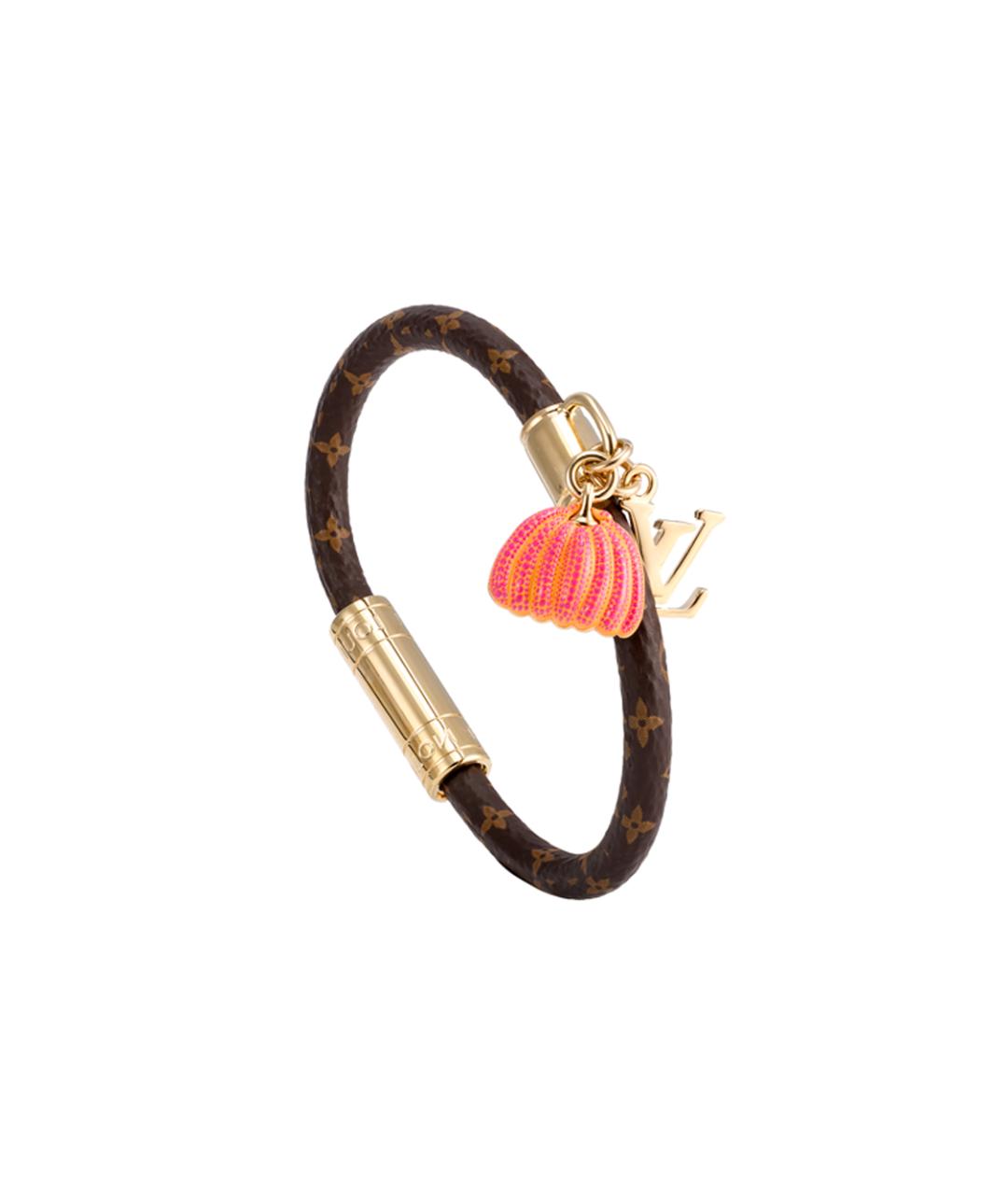 LOUIS VUITTON Коричневый металлический браслет, фото 3