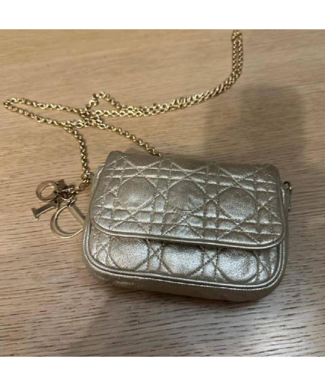 CHRISTIAN DIOR Серебряная кожаная сумка через плечо, фото 9