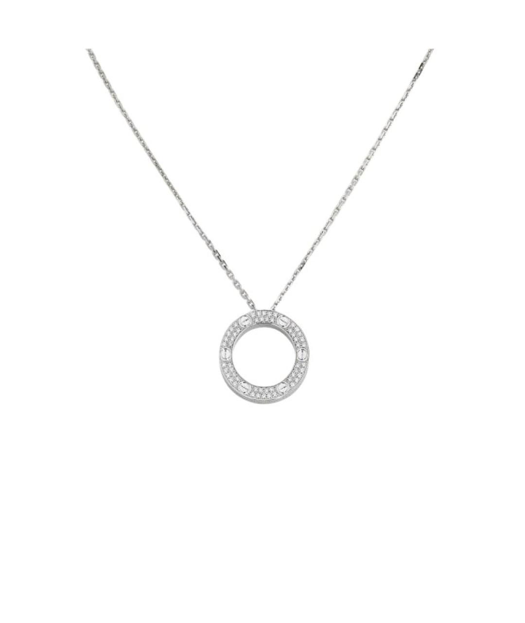 CARTIER Серебряное колье из белого золота, фото 1