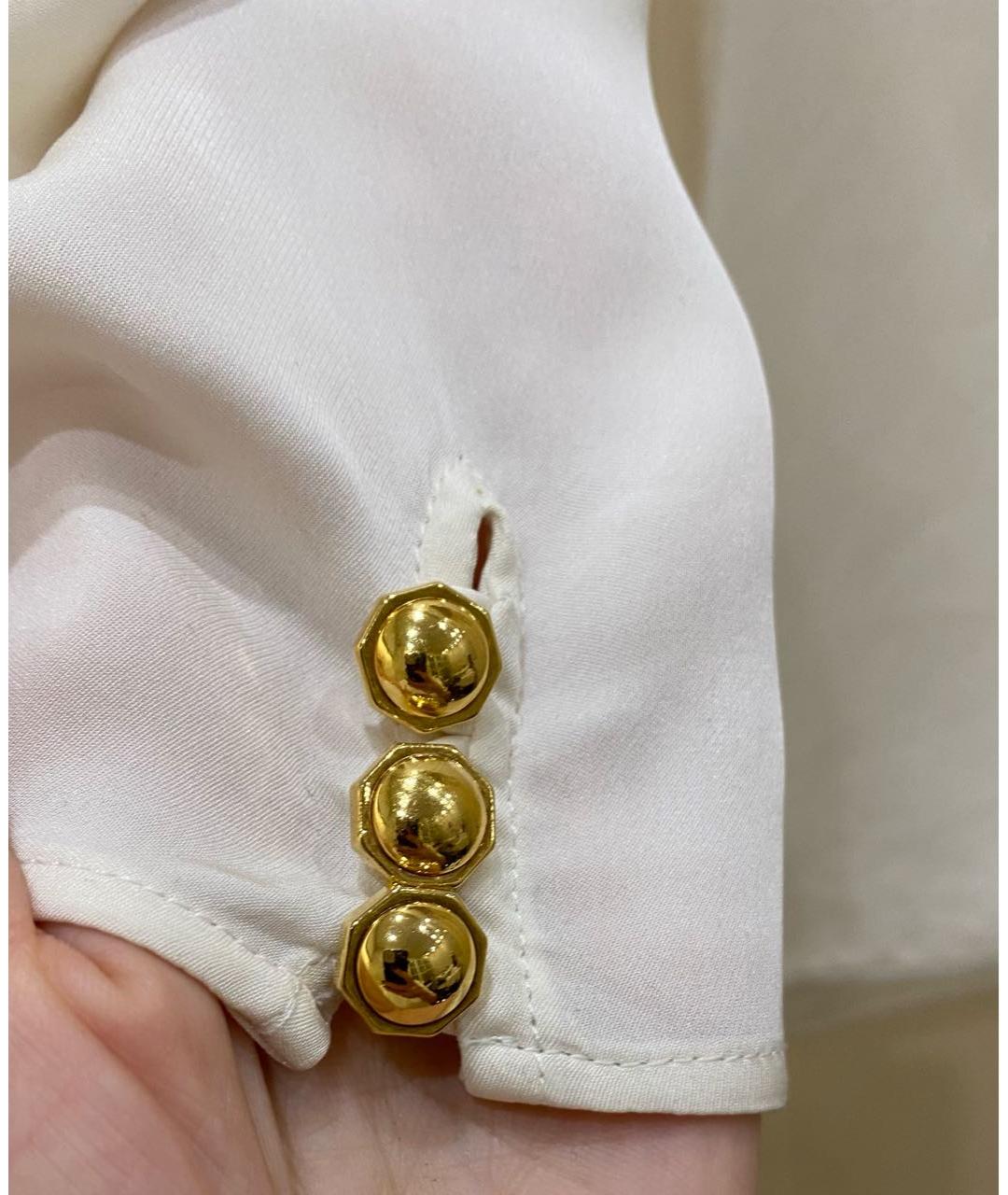 GUCCI Белая шелковая блузы, фото 2