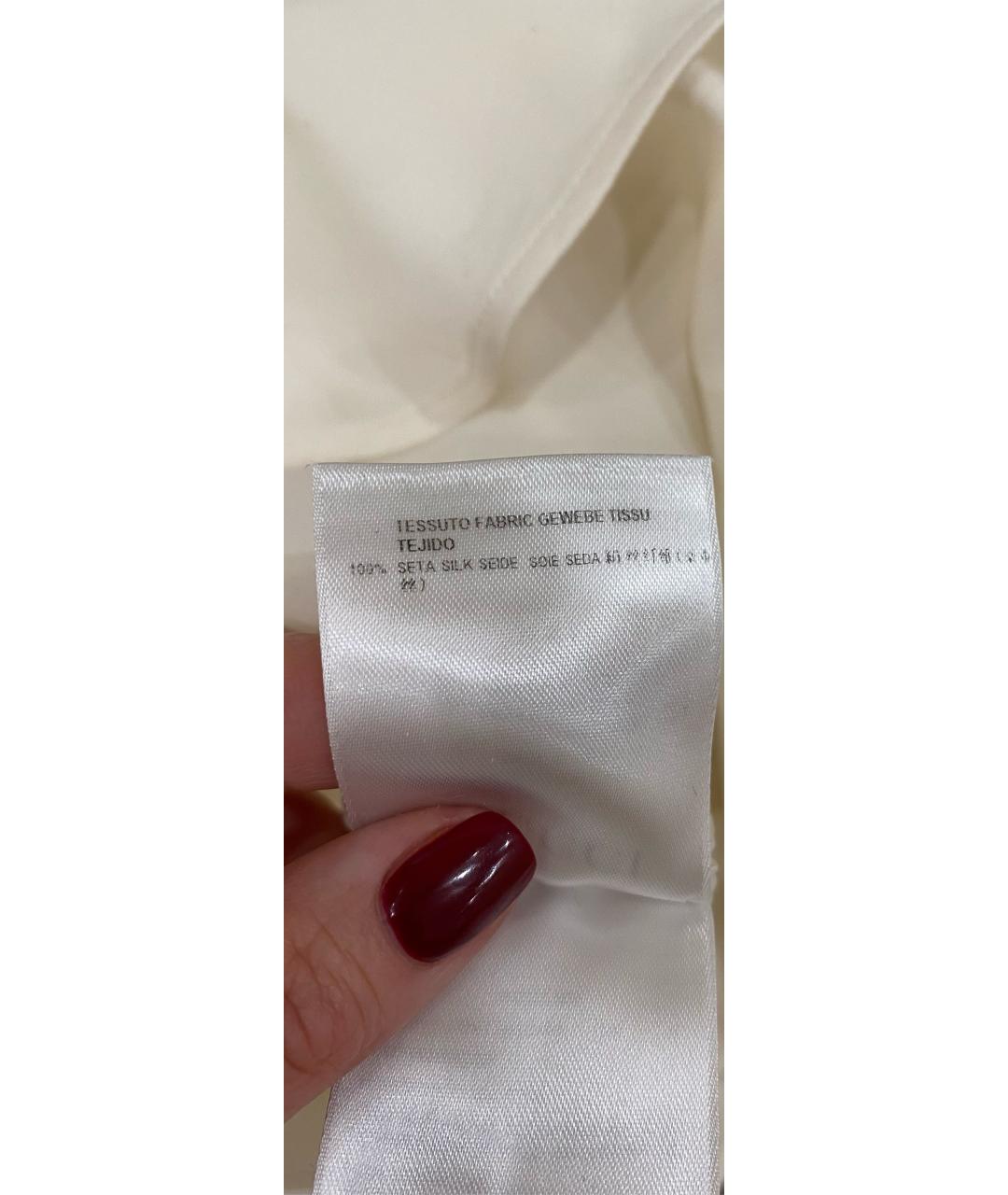 GUCCI Белая шелковая блузы, фото 4