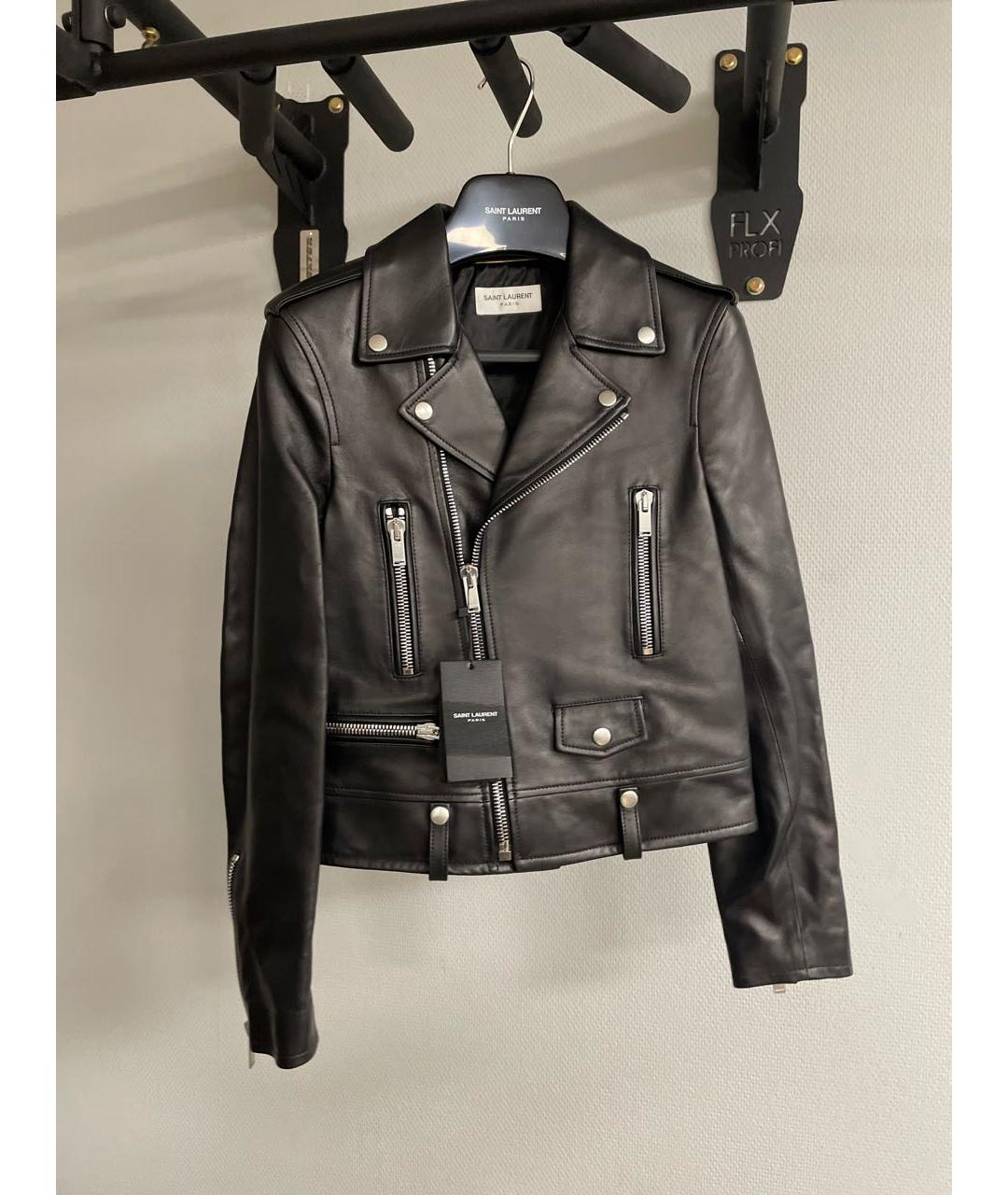 SAINT LAURENT Черная кожаная куртка, фото 5