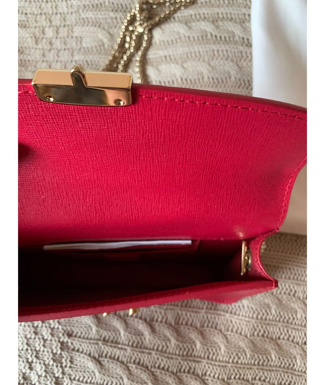 FURLA Красная кожаная сумка через плечо, фото 6