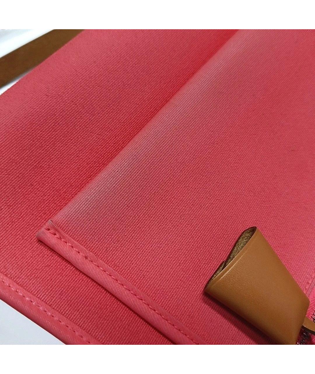 HERMES Розовая кожаная сумка с короткими ручками, фото 6