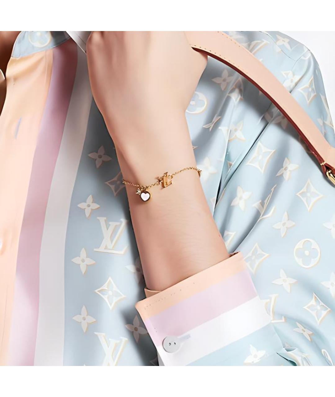 LOUIS VUITTON Золотой металлический браслет, фото 3