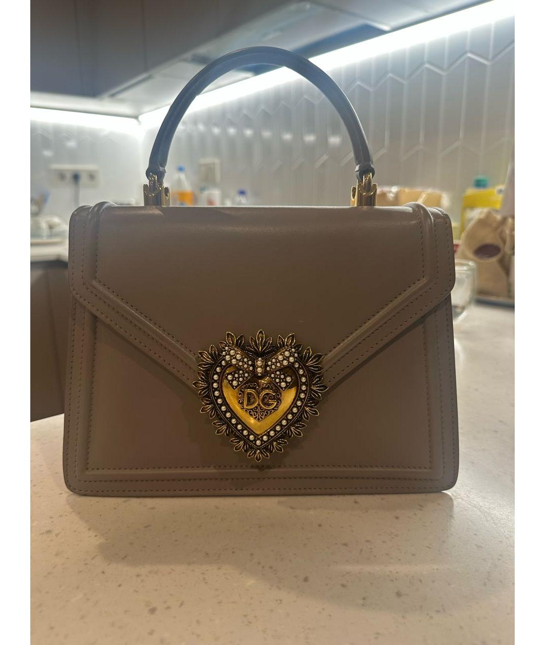 DOLCE&GABBANA Кожаная сумка с короткими ручками, фото 5