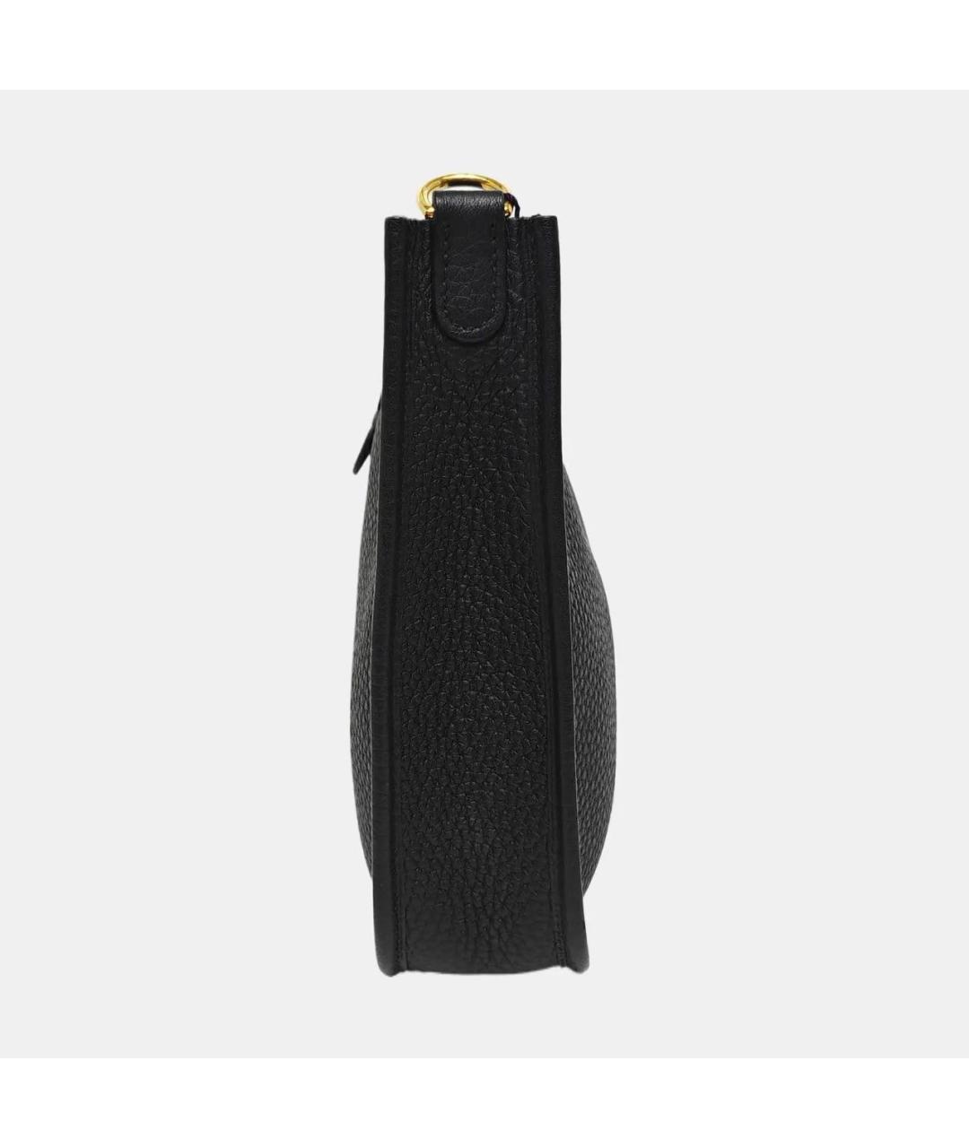 HERMES Черная кожаная сумка через плечо, фото 2