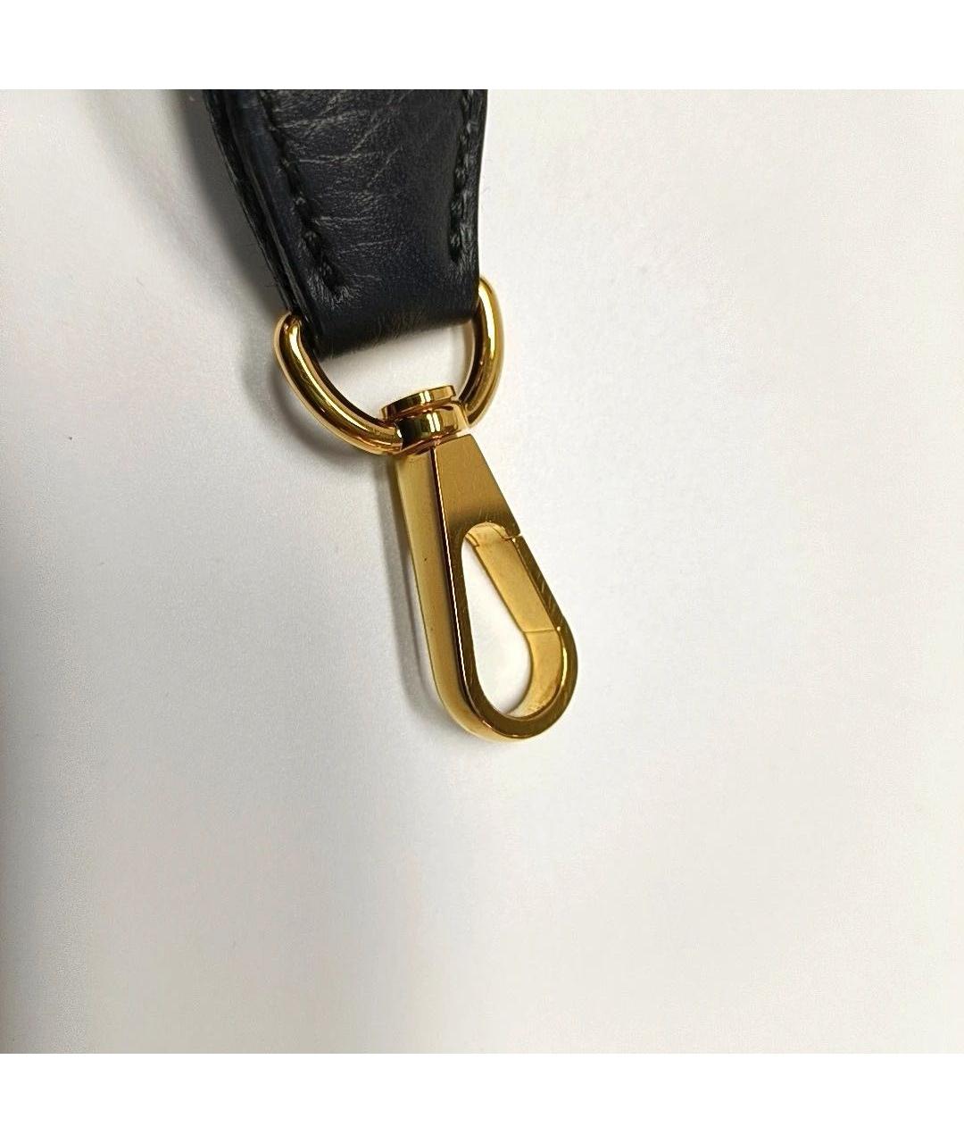 HERMES Черная кожаная сумка через плечо, фото 7