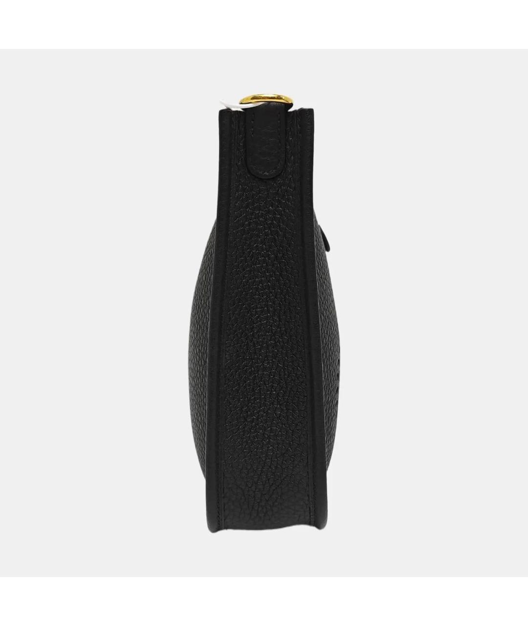 HERMES Черная кожаная сумка через плечо, фото 3